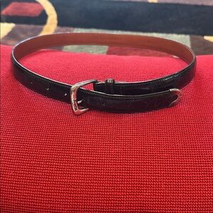 Unisex Vintage Polo Ralph Lauren Black patent Leather Belt